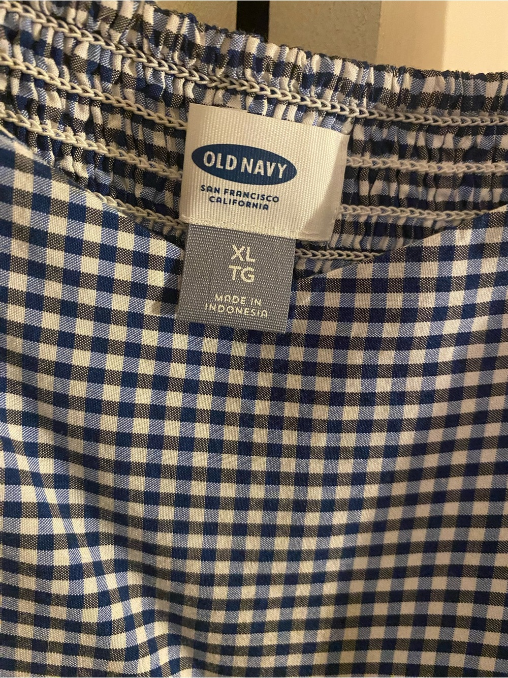 Old Navy Blue and White Gingham Dress - Picture 4 of 4